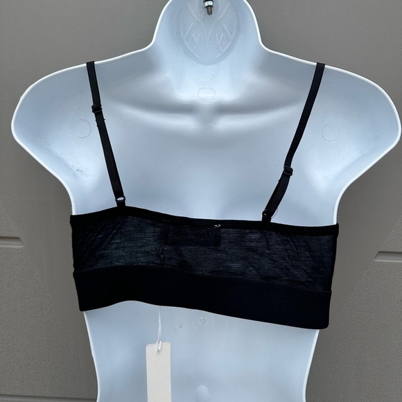 Line + Dot knit black basic wireless wide elastic band T-shirt bralette sz S/XS - Picture 7 of 9